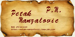 Petak Manzalović vizit kartica
